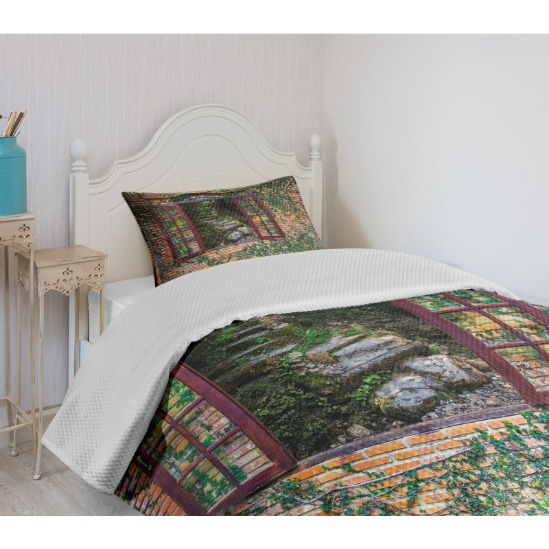 House Forest Wall Bedspread Set