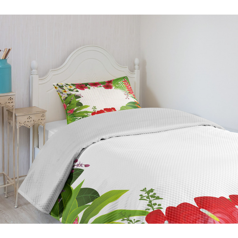 Plumeria Crepe Gingers Bedspread Set