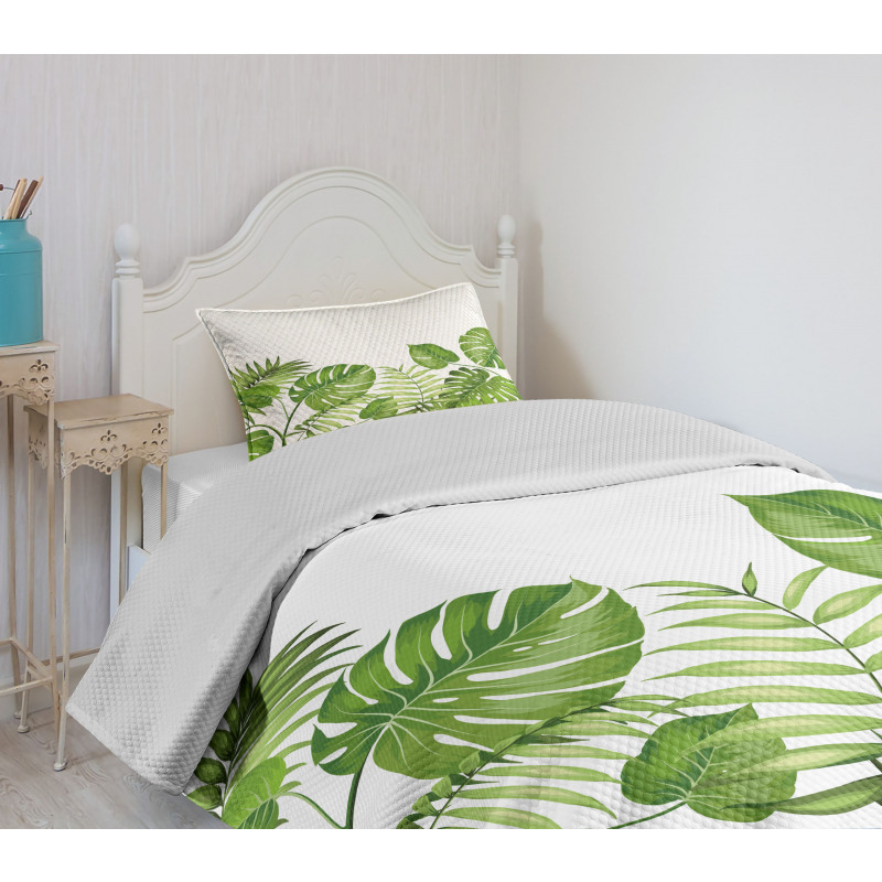 Foliage Swirls Botanic Bedspread Set