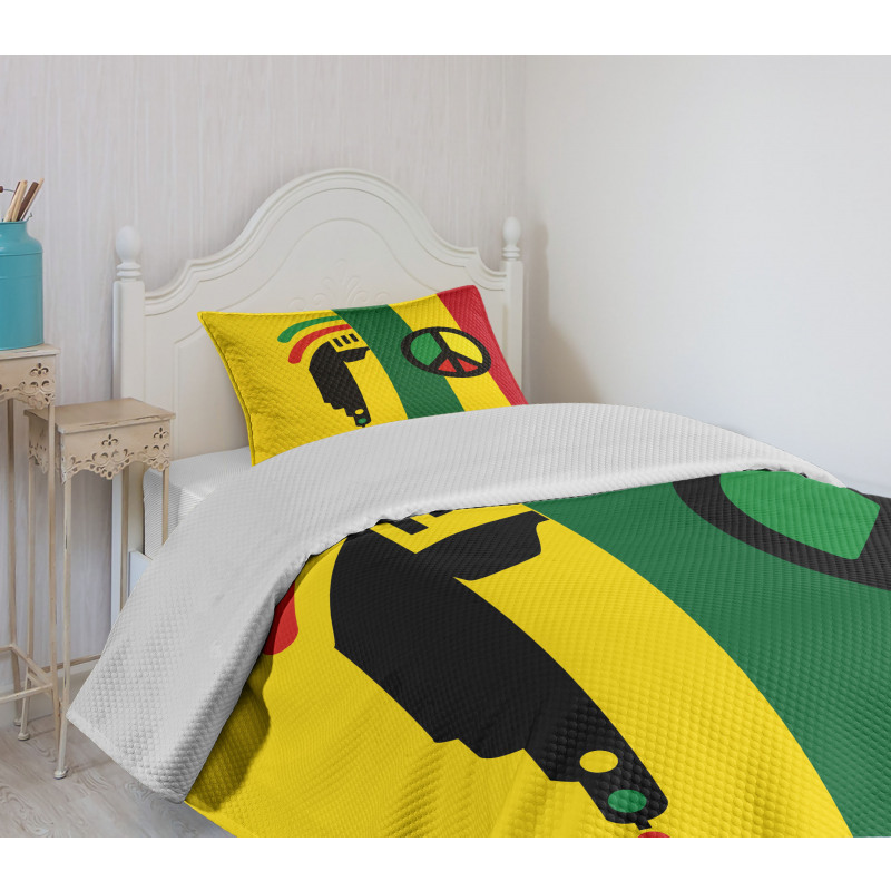 Reggae Music Peace Bedspread Set