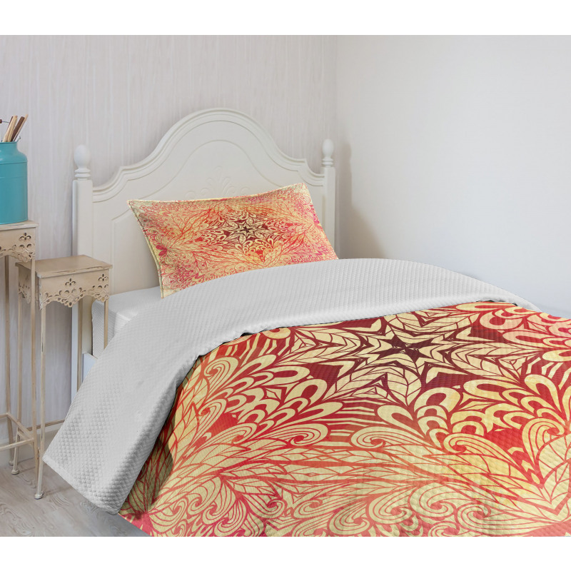 Doodle Flower Swirl Bedspread Set