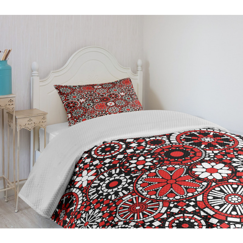 Flower Mosaic Bedspread Set