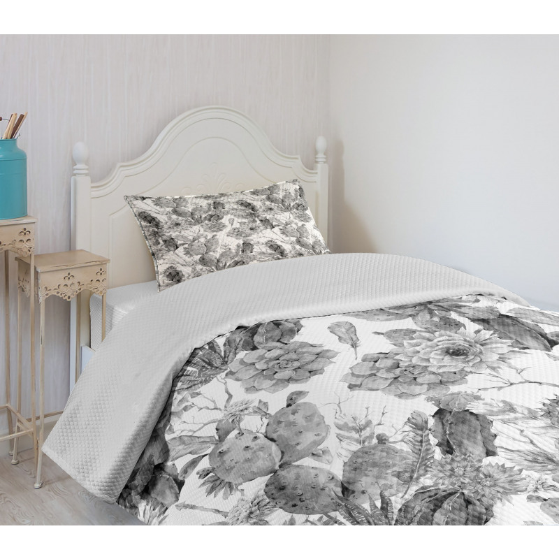 Boho Style Botanical Bedspread Set