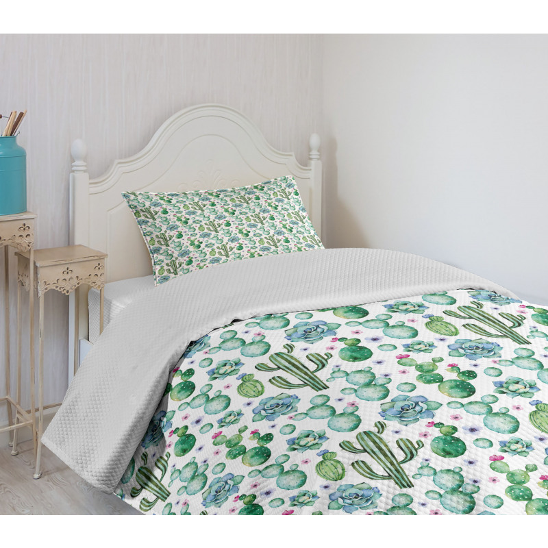 Exotic Succulents Set Bedspread Set