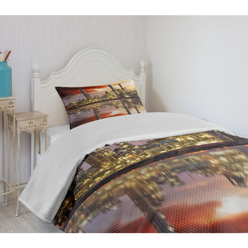 Oil Refinery Bedspread Set