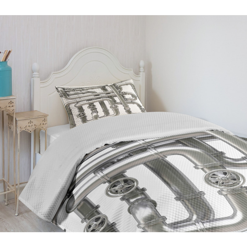 Maze of Pipes Bedspread Set