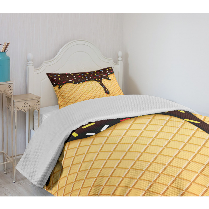 Choco Waffle Bedspread Set