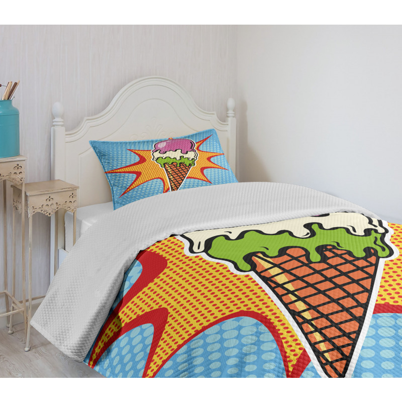 Retro Cone Dots Bedspread Set