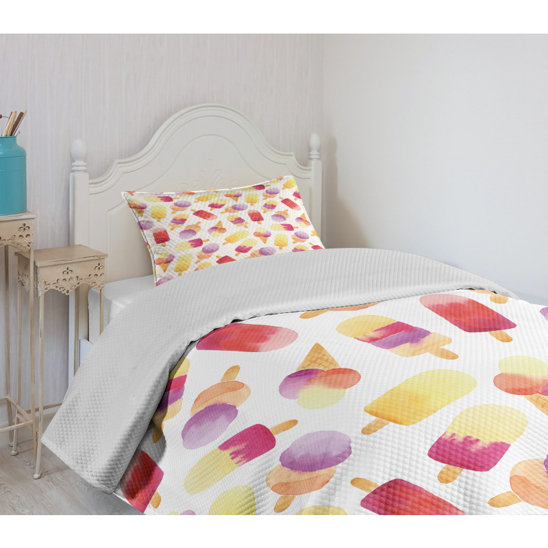 Watercolor Cone Bedspread Set