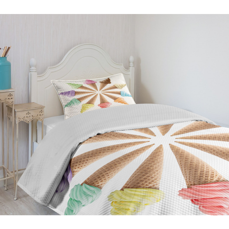 Ice Cream Row Bedspread Set