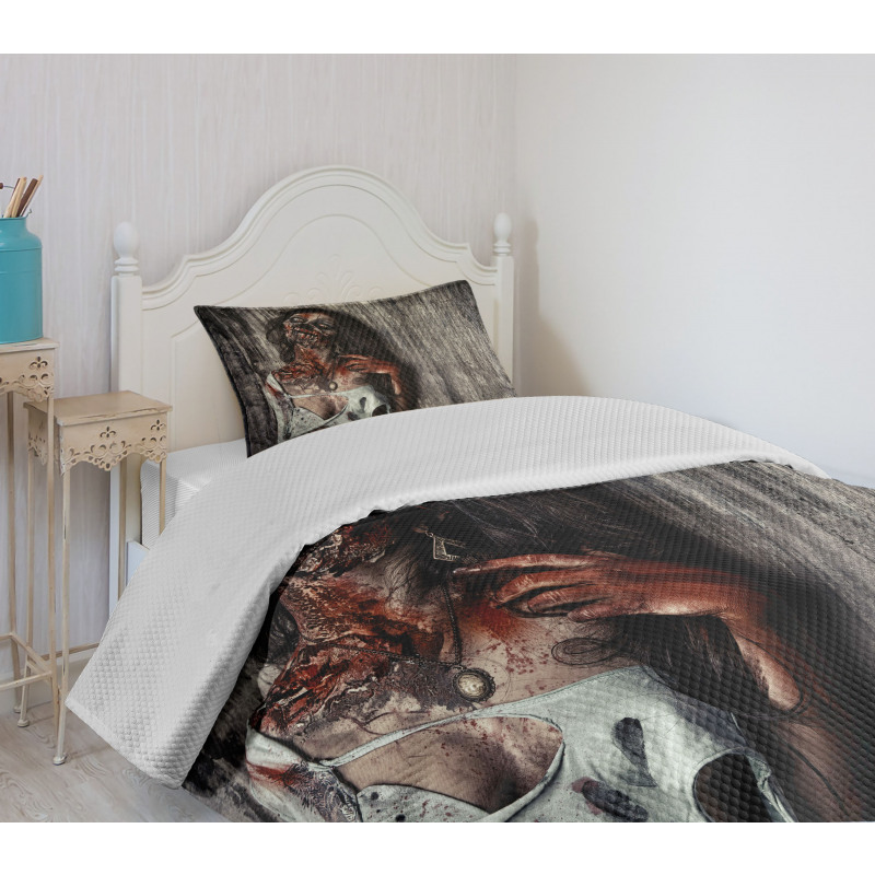 Angry Dead Woman Bedspread Set