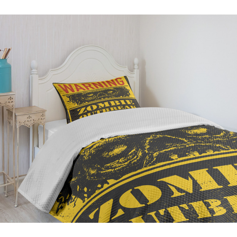 Grunge Horror Sign Bedspread Set