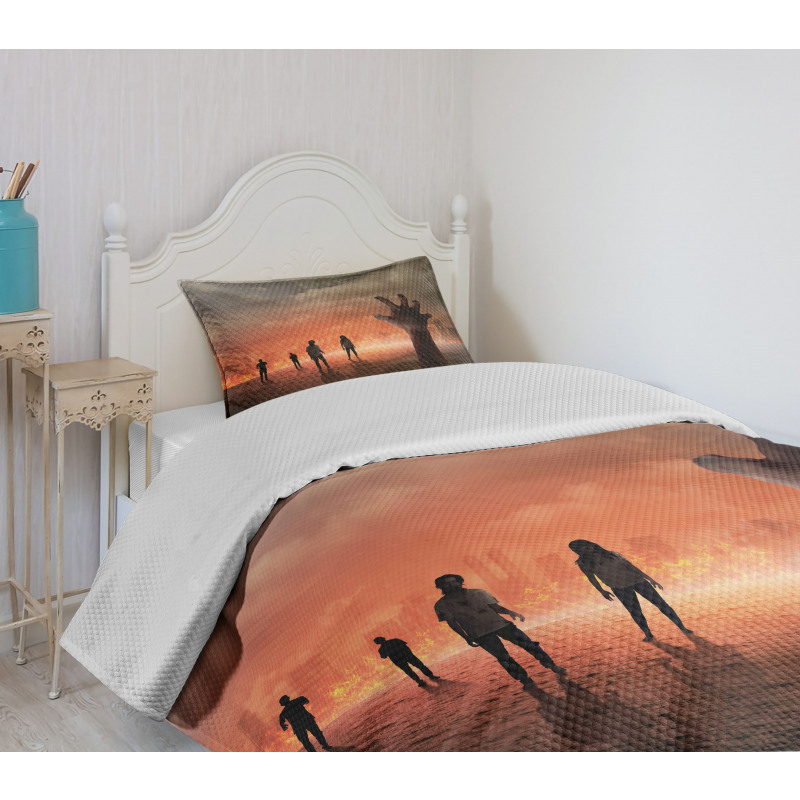 Death Burning City Bedspread Set