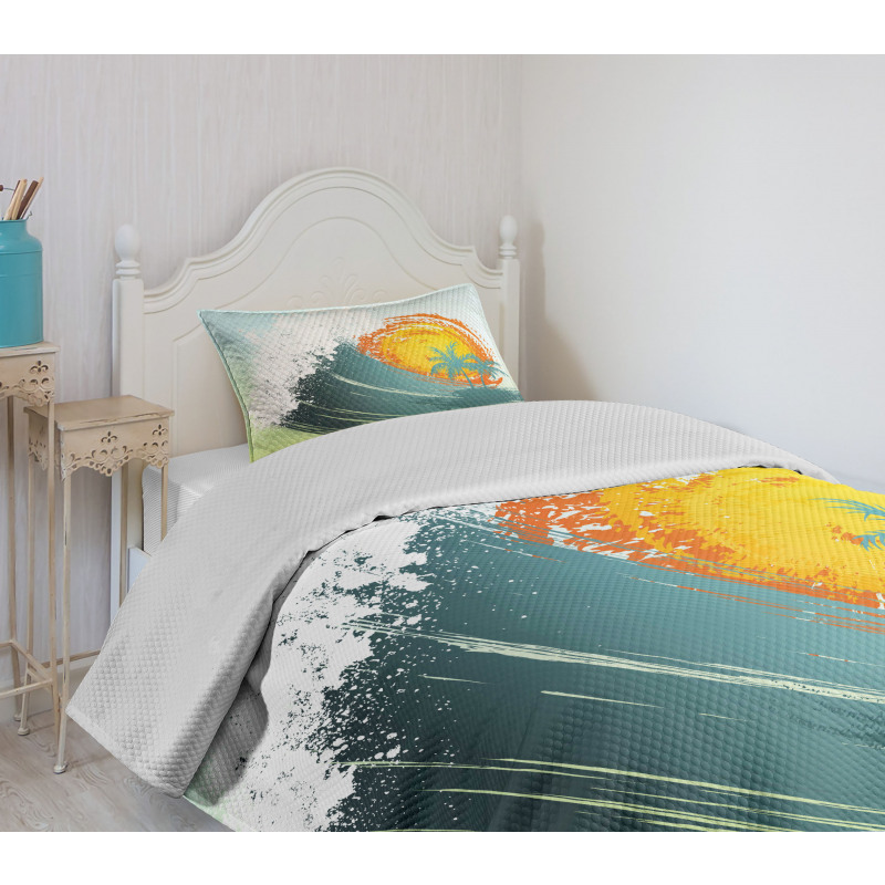 Coconut Palm Trees Bedspread Set