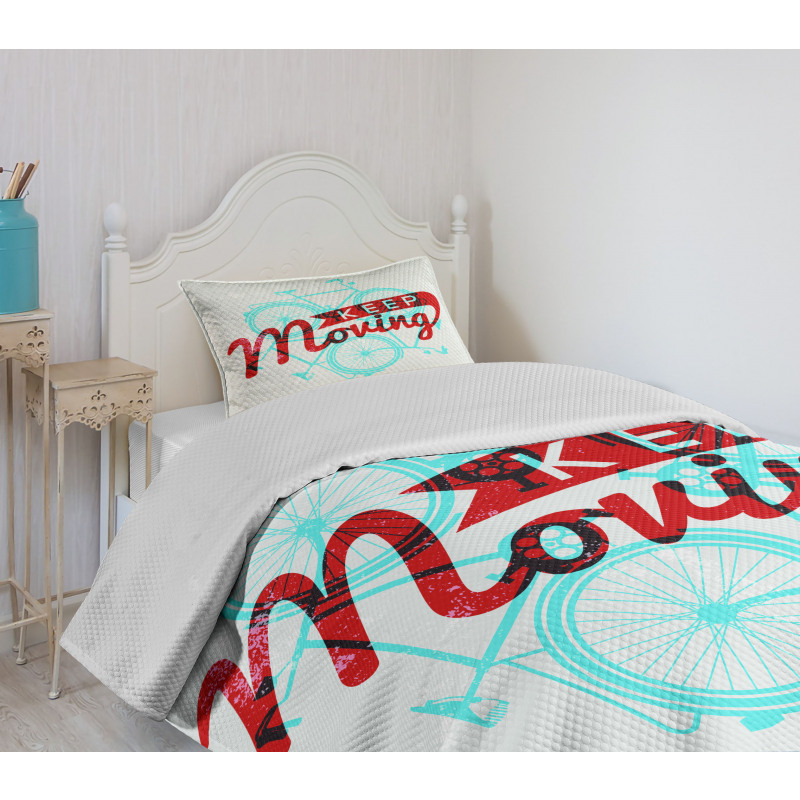 Hipster Lifestyle Words Bedspread Set