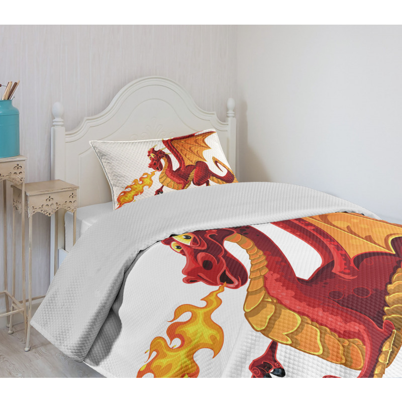 Funny Mascot Cartoon Bedspread Set