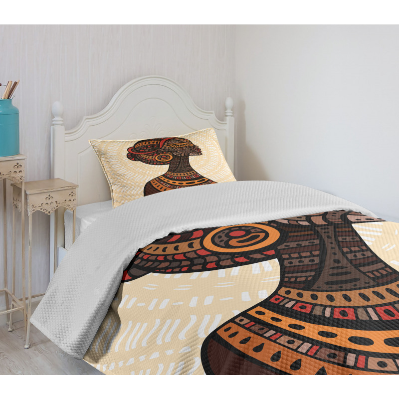 Portrait Folk Art Bedspread Set