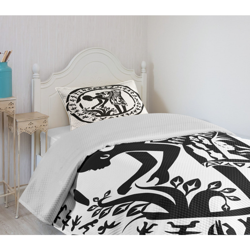 Tribe Woman Frame Bedspread Set