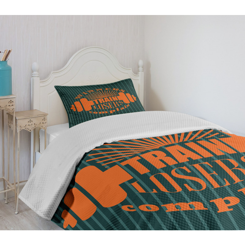 Winners Losers Words Bedspread Set