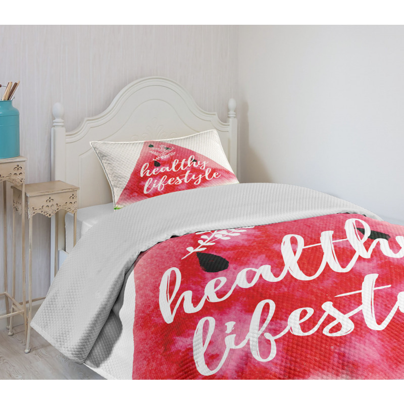 Healthy Lifestyle Vivid Bedspread Set