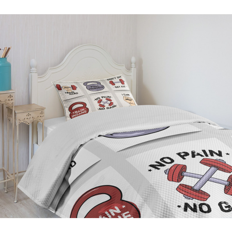 Cartoon Motivational Bedspread Set