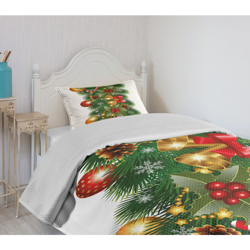 Noel Tree Ornaments Bedspread Set