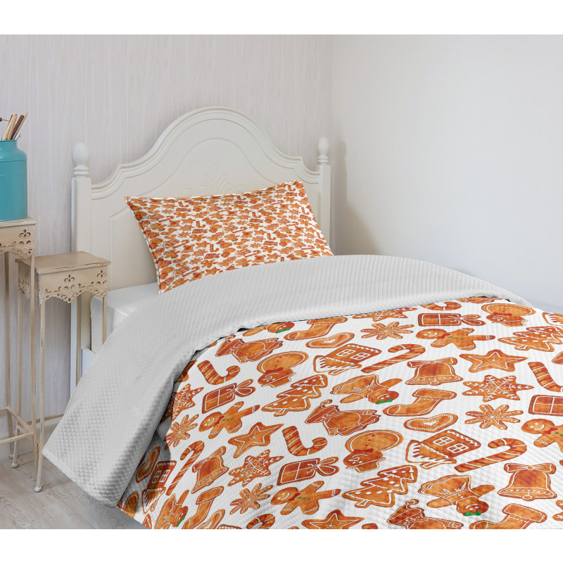 Gingerbread Cookie Bedspread Set