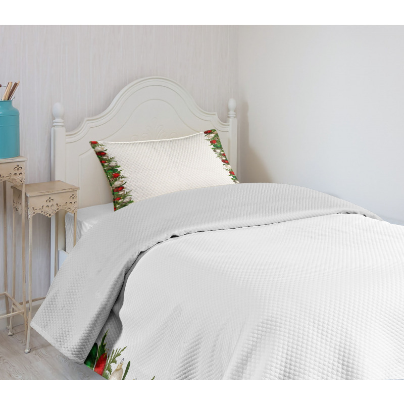 Pine Spikes Berries Bedspread Set