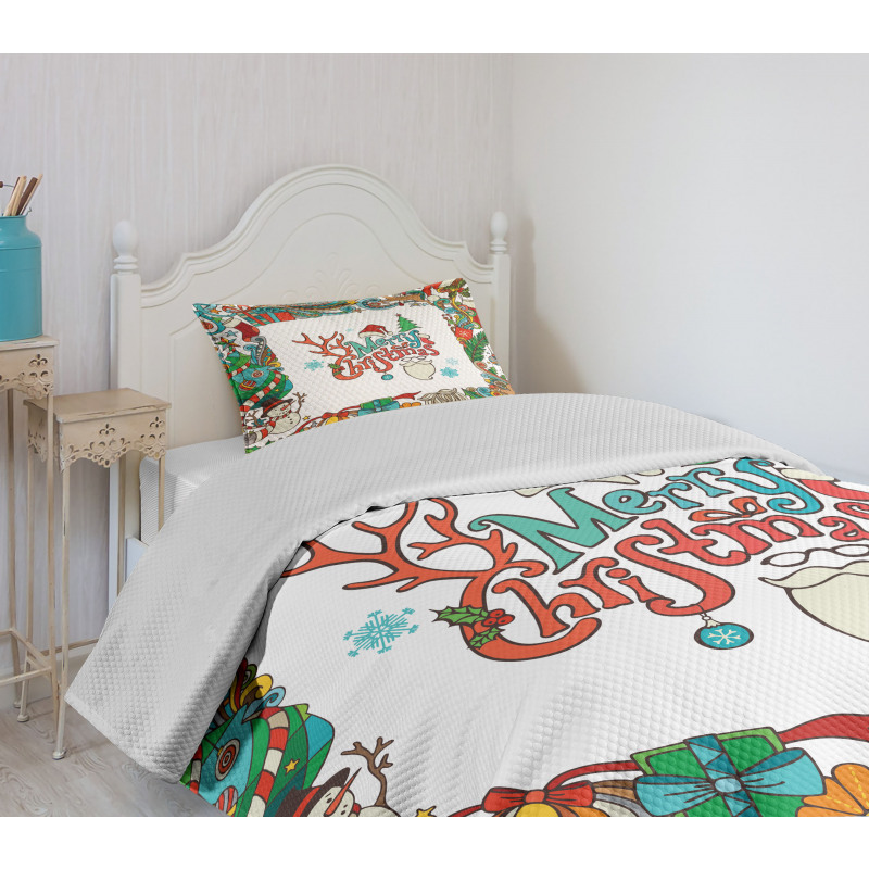 Santa Frame Bedspread Set