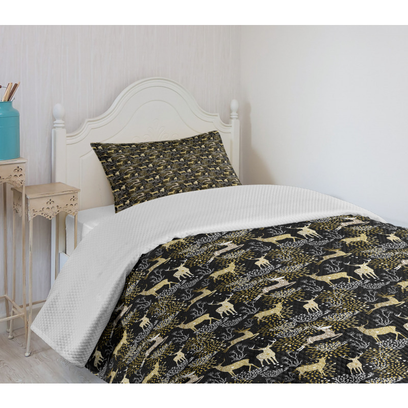 Oriental Deer Bedspread Set