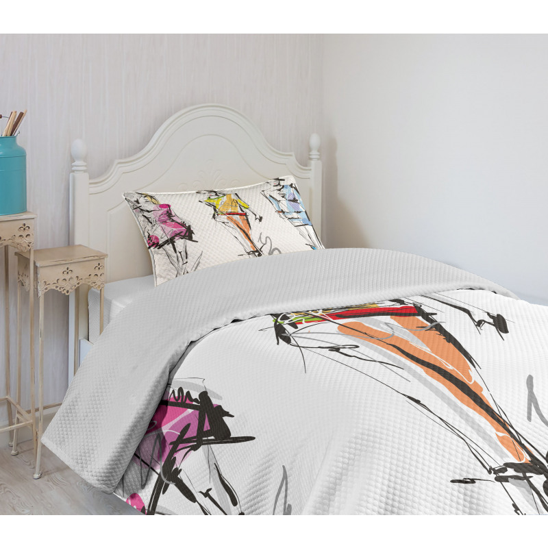 Fashion Models Art Bedspread Set