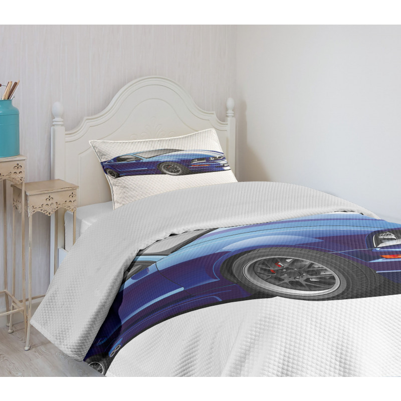 Race Car Vivid Kids Bedspread Set