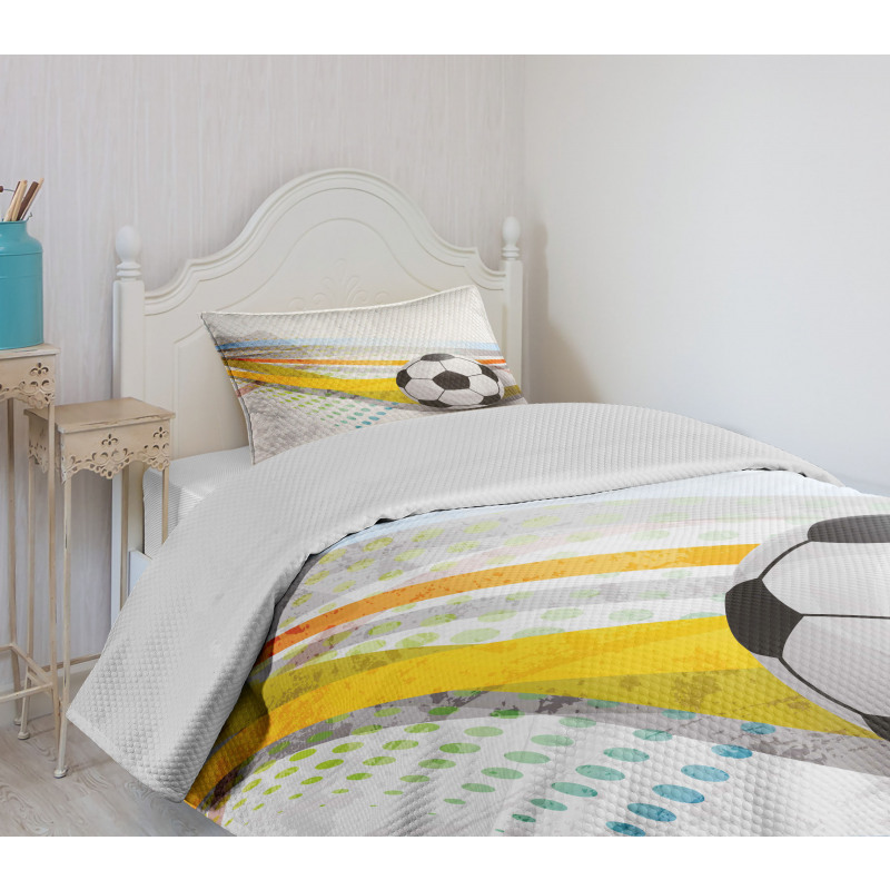 Football Soccer Lines Bedspread Set