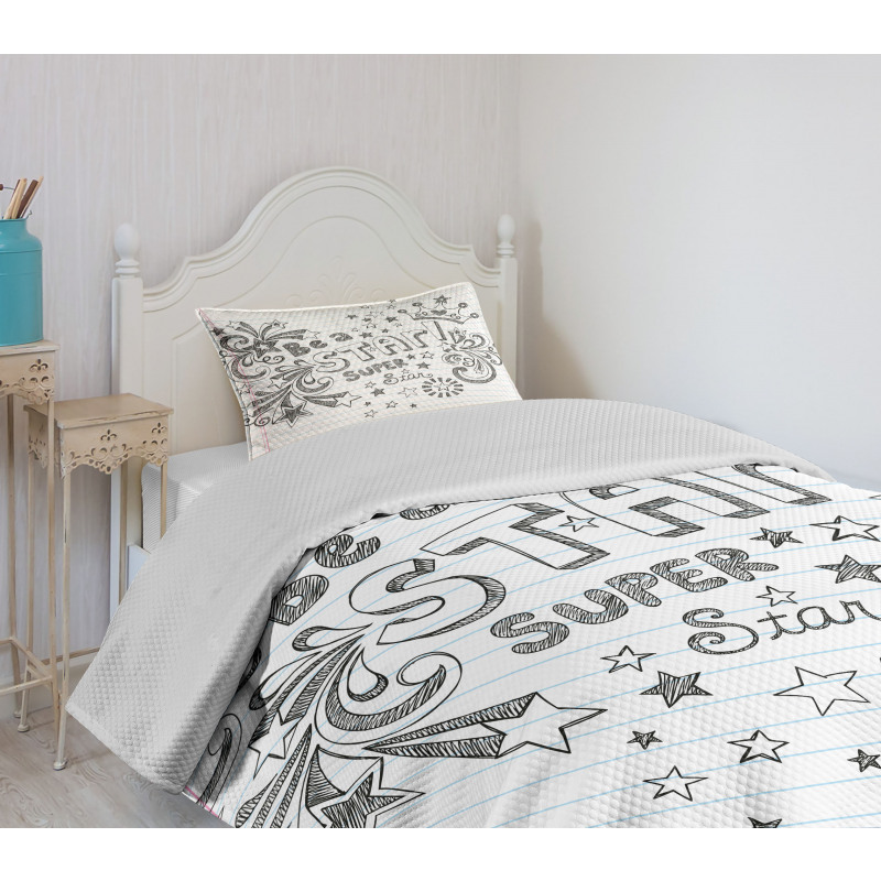 Be Super Star Phrase Bedspread Set