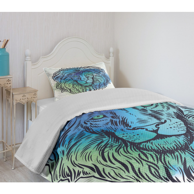 Portrait King of Forest Bedspread Set