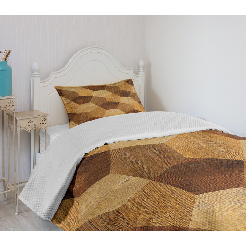 Wooden Rustic Pattern Bedspread Set