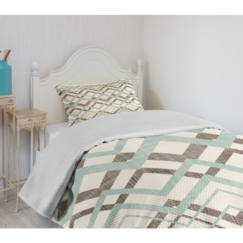 Vintage Zigzag Lines Bedspread Set