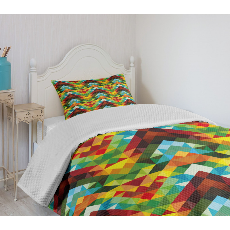 Abstract Optic Pattern Bedspread Set