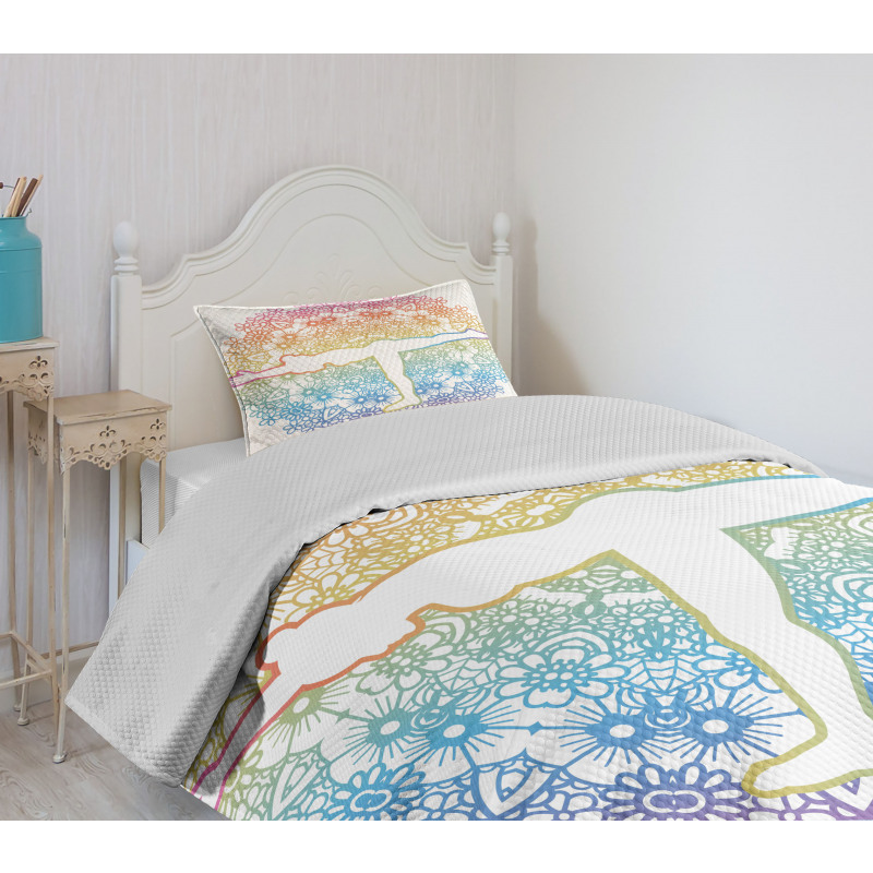 Woman in Balance Mandala Bedspread Set