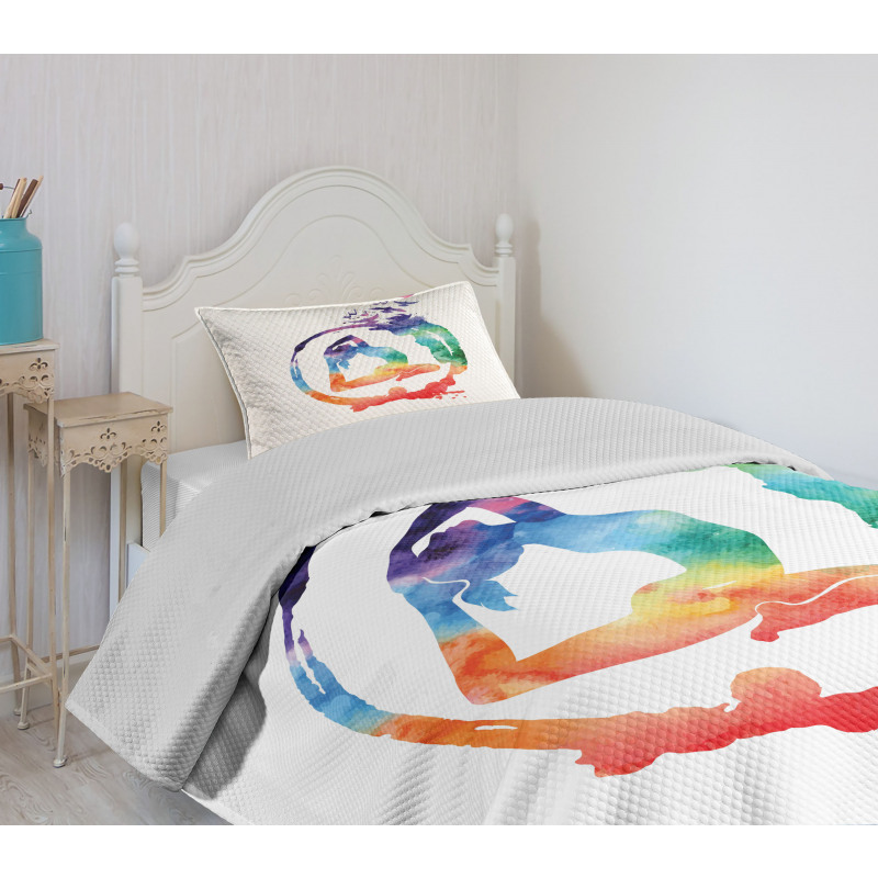 Watercolors Birds Music Bedspread Set