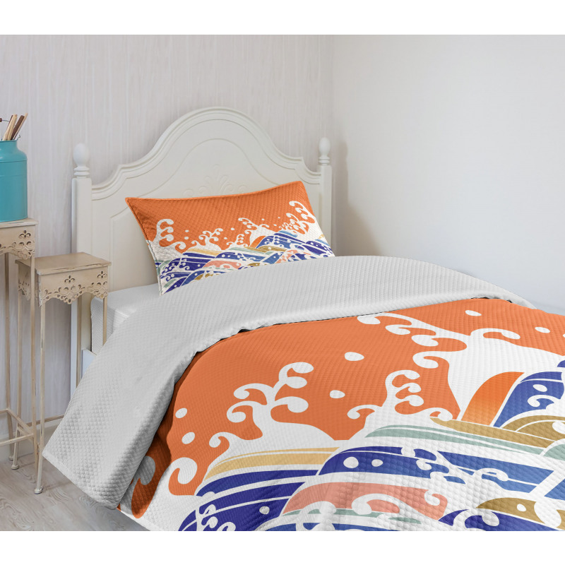 Vibrant Spindrift Bedspread Set