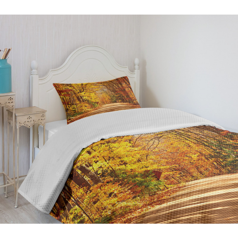 Scenic Outdoors Empty Road Bedspread Set