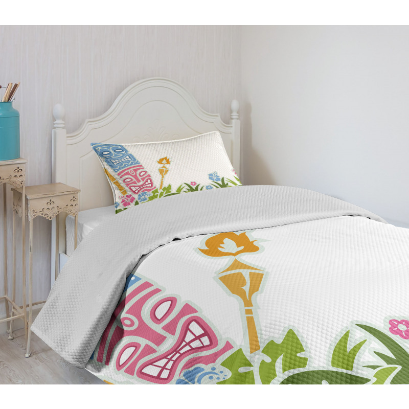 Hibiscus Bedspread Set