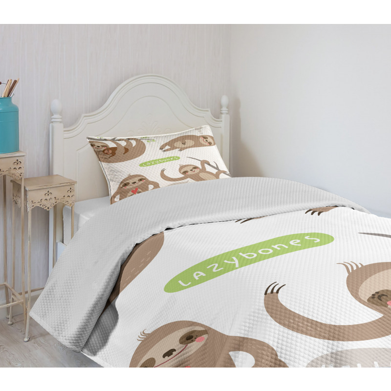 Kids Composition Animal Bedspread Set