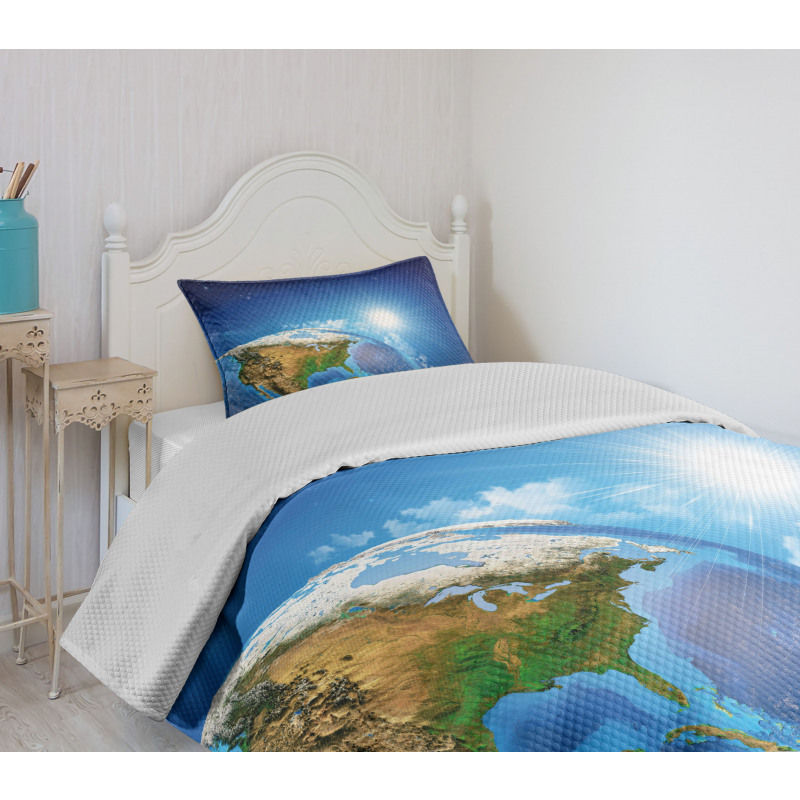 United States in Space Bedspread Set