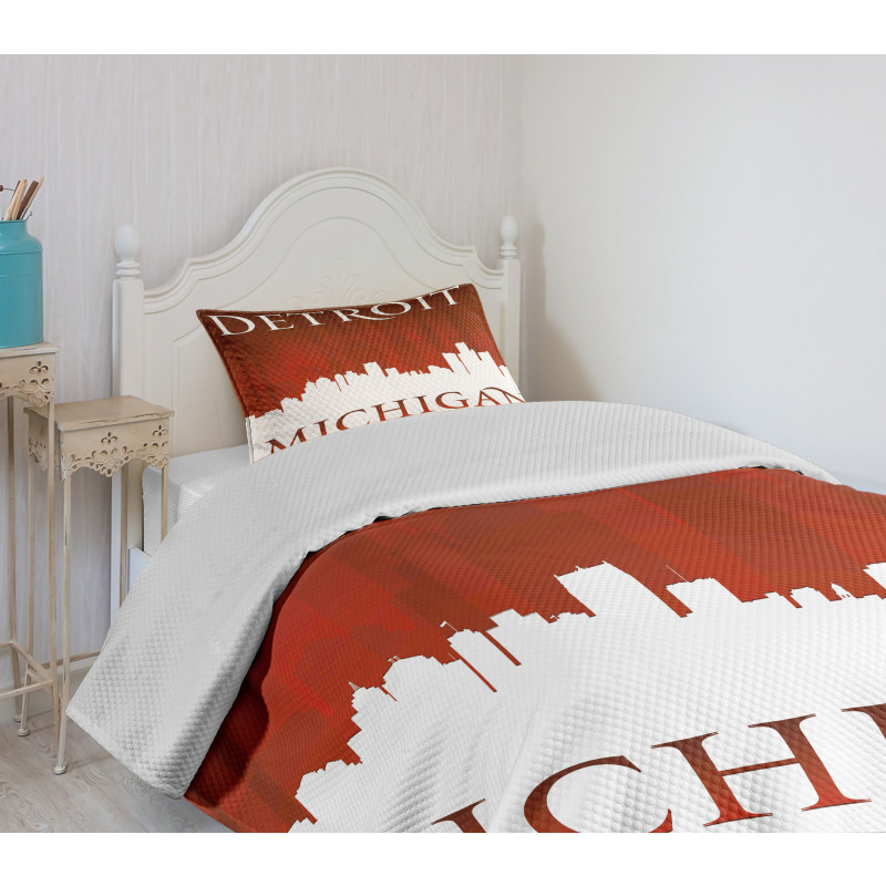 Michigan City Letters Bedspread Set