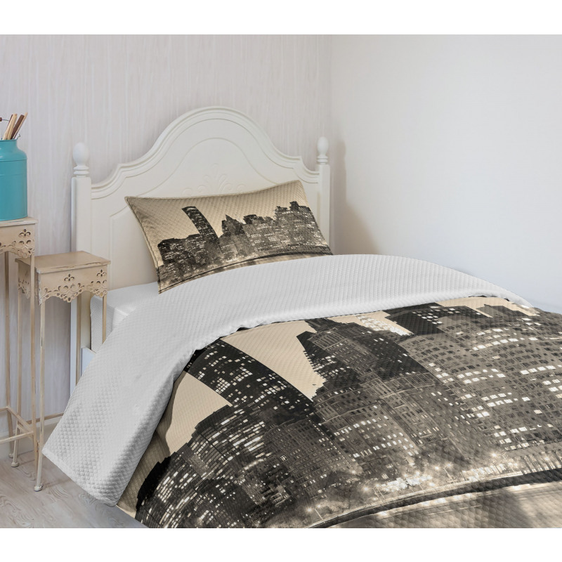 Manhattan City Night Bedspread Set