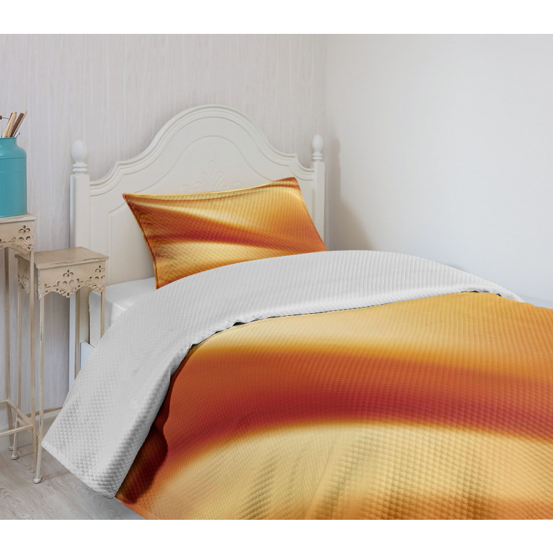 Wavy Color Curves Bedspread Set