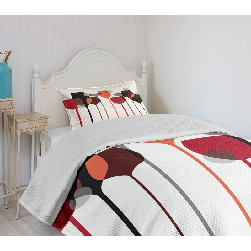 Abstract Glasses Bedspread Set