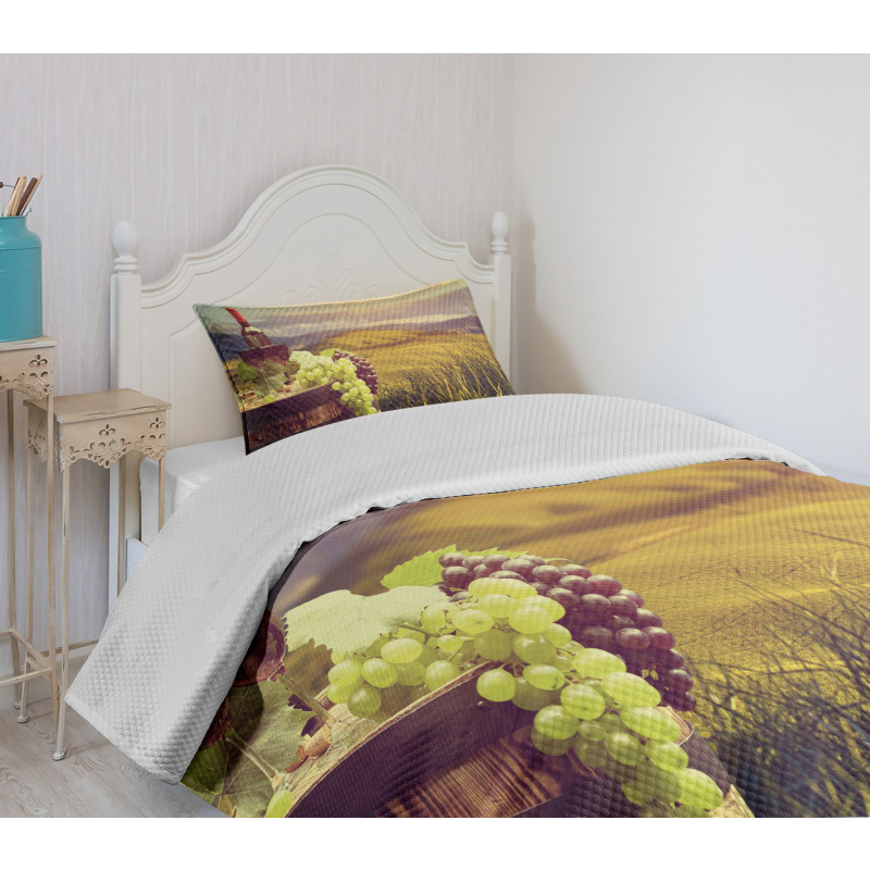 Italy Tuscany Vineyard Bedspread Set